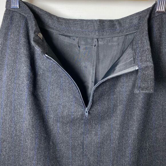 Ralph Lauren Purple Label | Wool Pencil Skirt Charcoal Gray Sz 8 - Picture 9 of 11